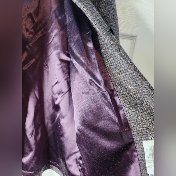 London Fog Virgin Wool Jacket Brown/Blue Size 10 M - Picture 6 of 11